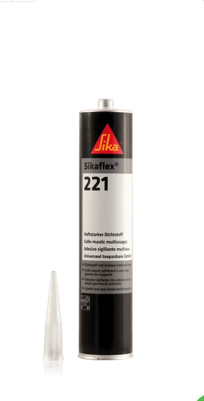 Sikaflex 221 Multifunktionaler Kleb- und Dichtstoff mit breitem Haftspektrum 310 ml  Farbe Schwarz