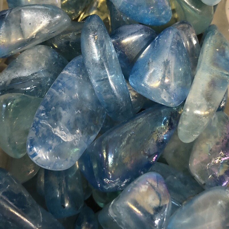 Aqua Aura Quartz Tumbled Large