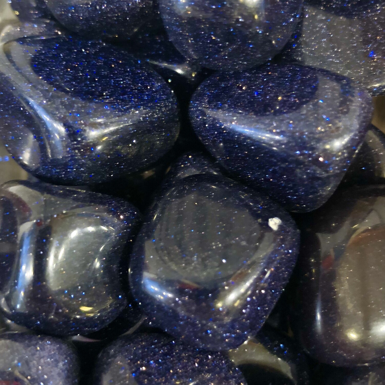 Blue Goldstone Tumbled