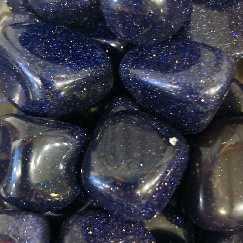 Blue Goldstone Tumbled