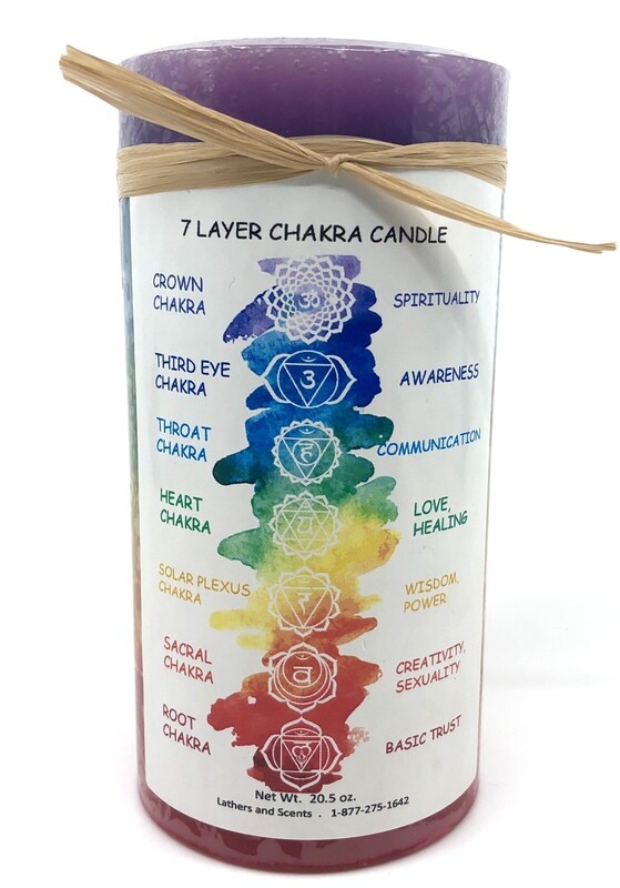 Chakra Pillar Candle Unscented