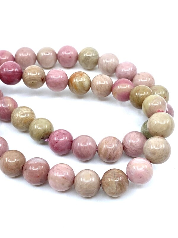 8mm Pink Rhodonite Bracelet