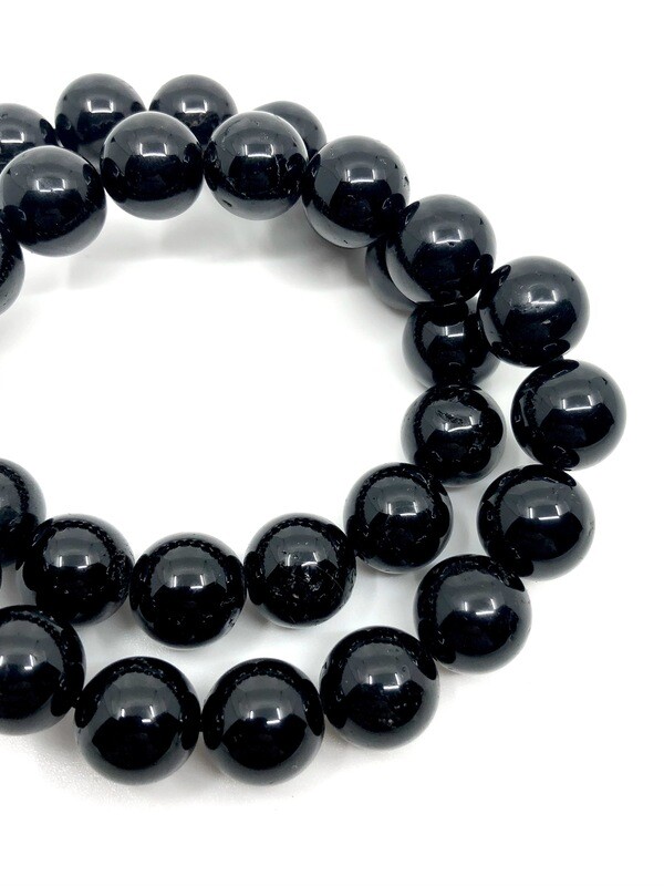 12mm Black Tourmaline Bracelet
