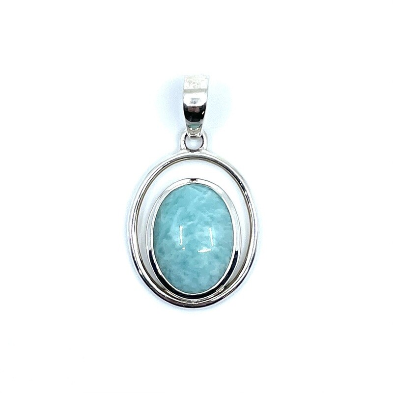 Larimar Crystal Pendant