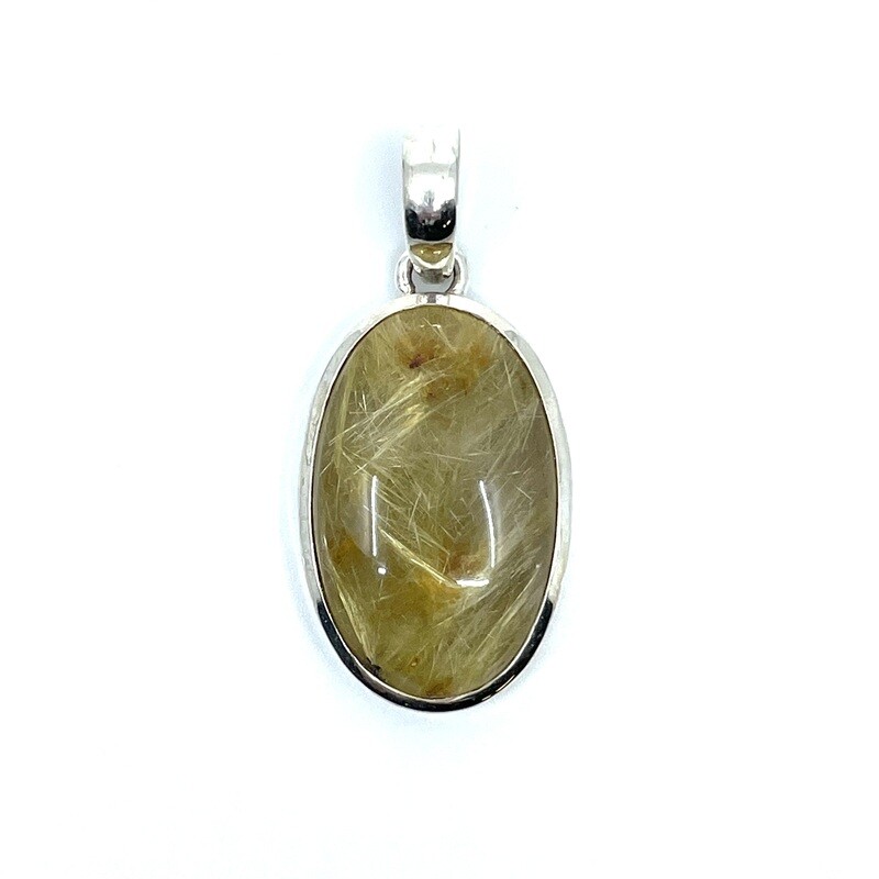 Rutilated Quartz Crystal Pendant
