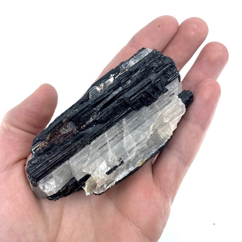 Black Tourmaline with Quartz