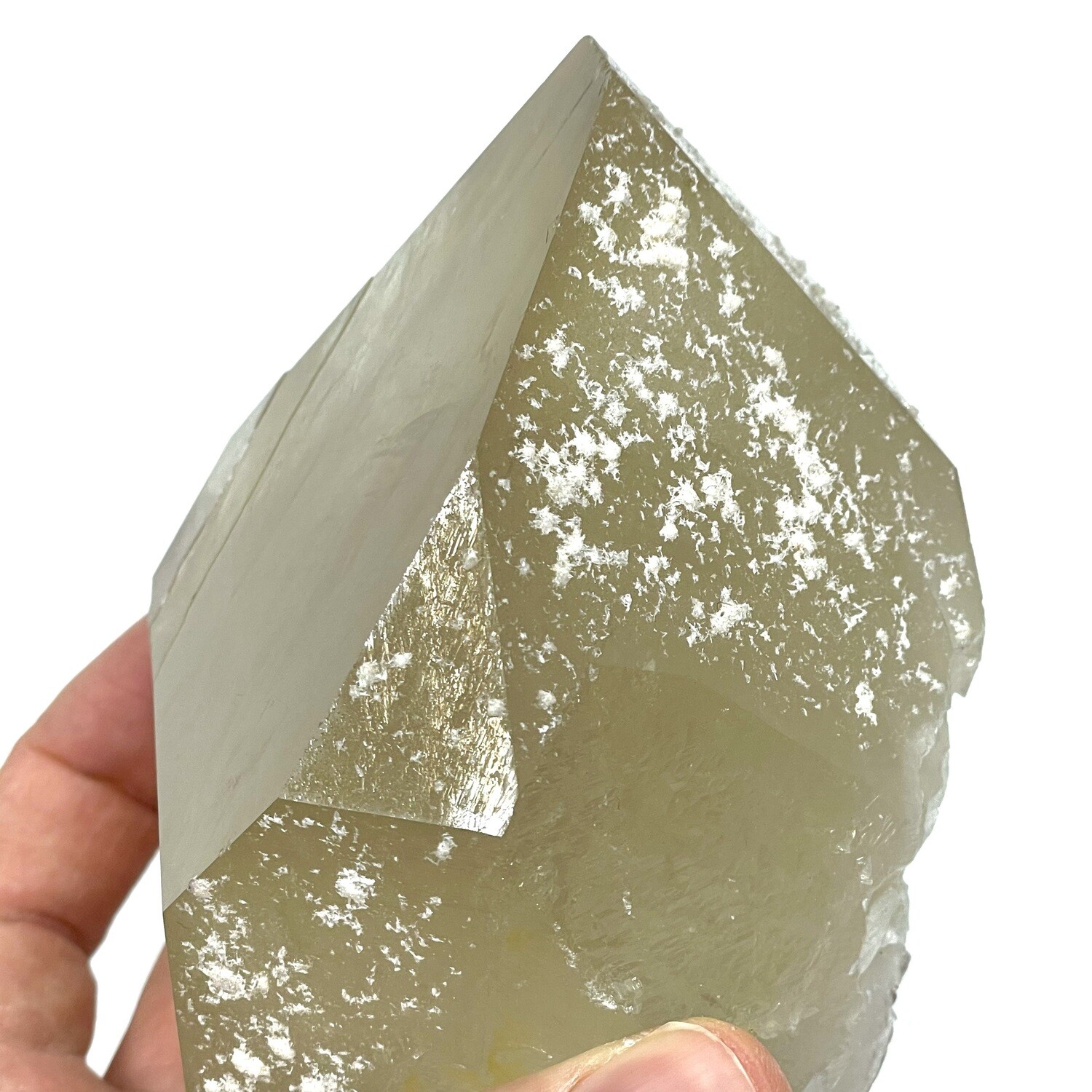 Citrine Natural Point with Barite