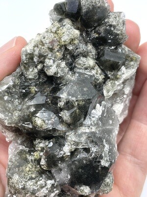 Lodolite Natural Cluster Green Black