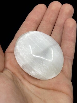 Selenite Palm Stone