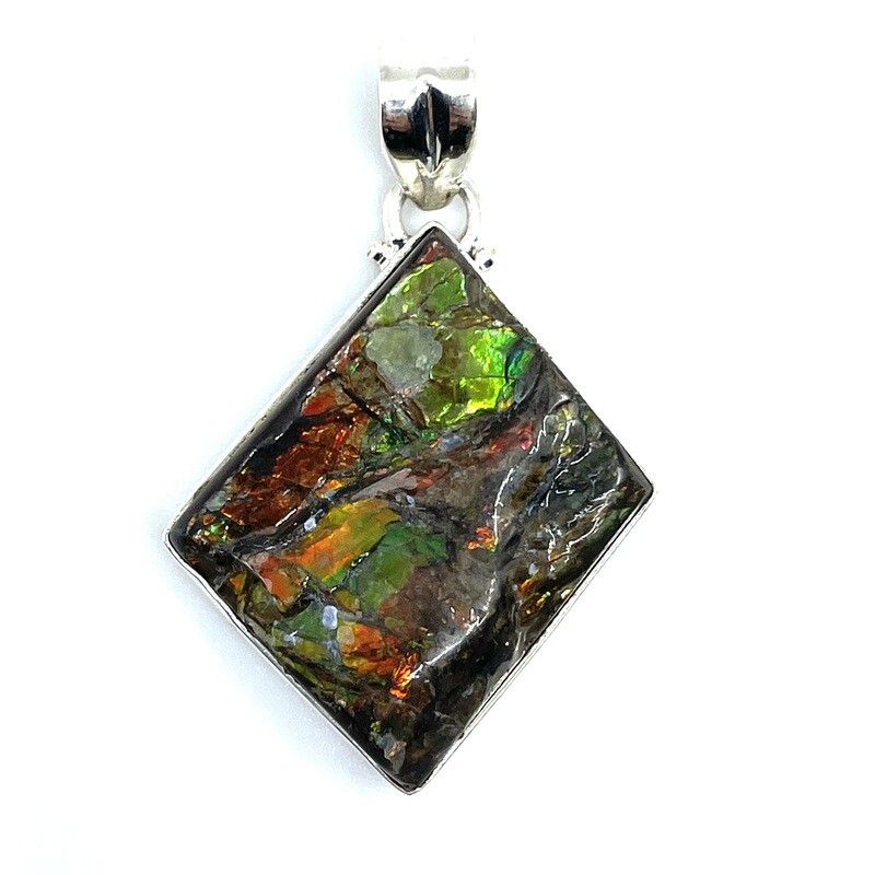 Ammolite Crystal Pendant