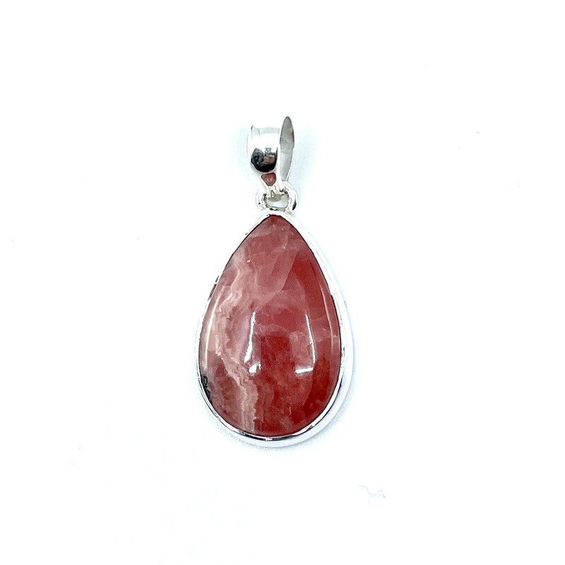 Rhodochrosite Crystal Pendant