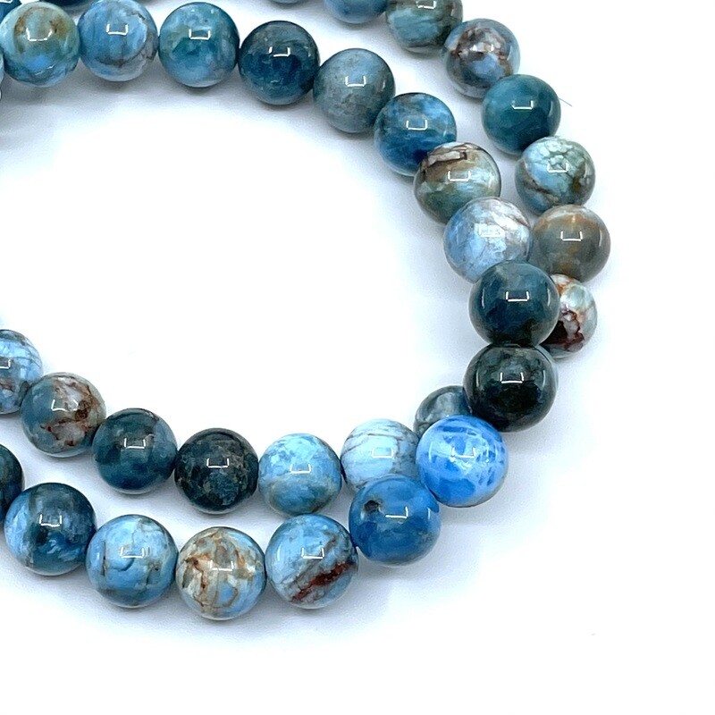 8mm Blue  Apatite Bracelet