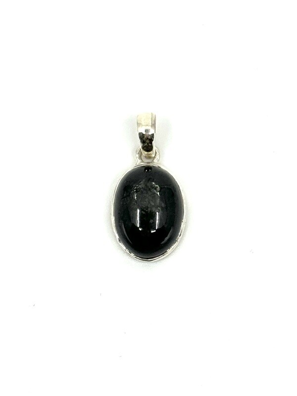 Black Star Garnet Crystal Pendant