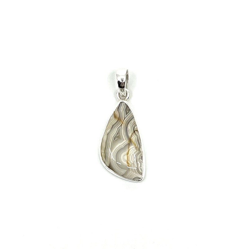 Crazy Lace Agate Crystal Pendant