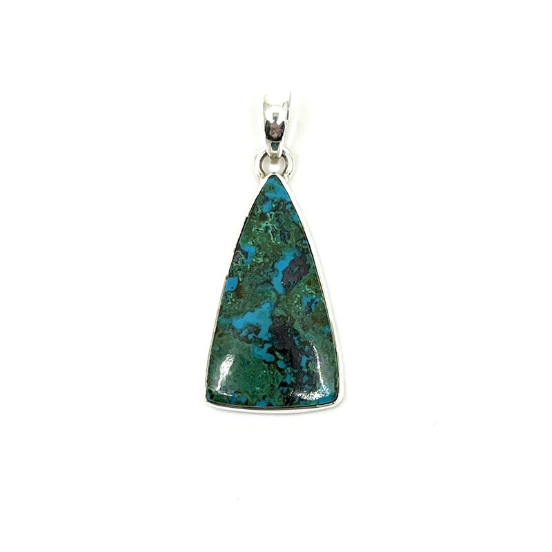 Malachite Azurite Crystal Pendant