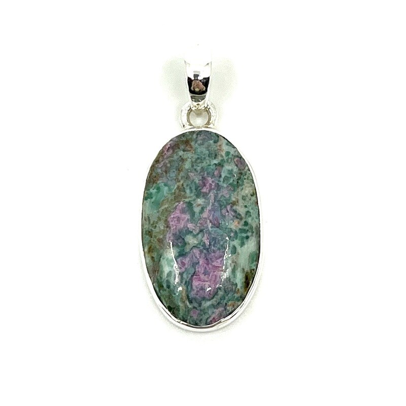 Ruby in Fuchsite Crystal Pendant