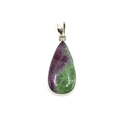 Ruby Zoisite Crystal Pendant