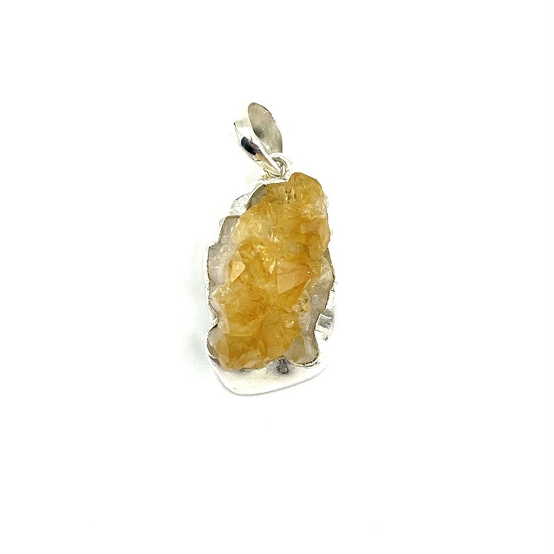 Citrine Cluster Crystal Pendant