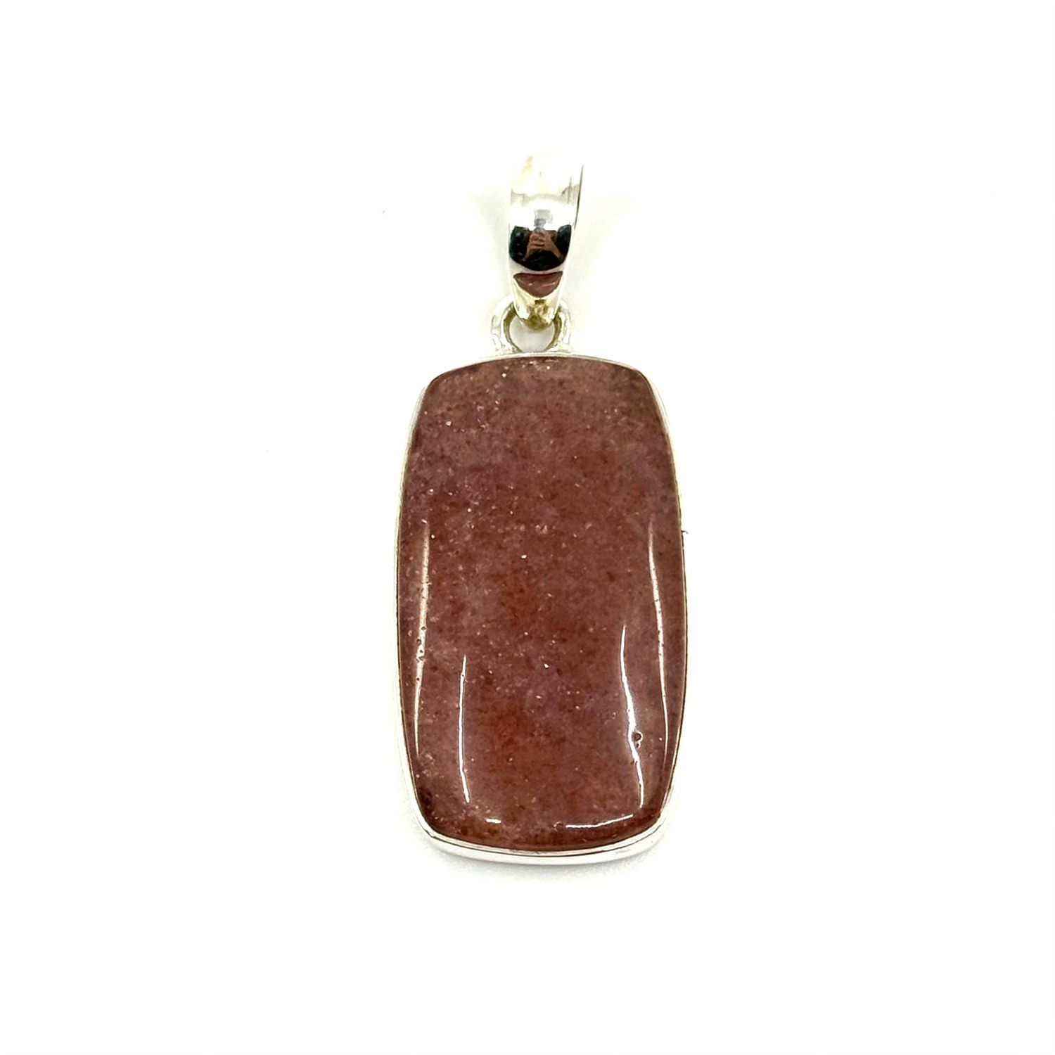 Strawberry Quartz Crystal Pendant