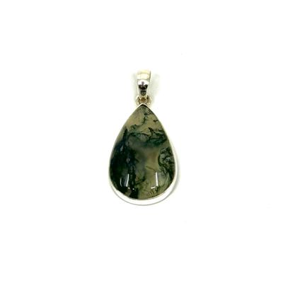 Moss Agate Crystal Pendant