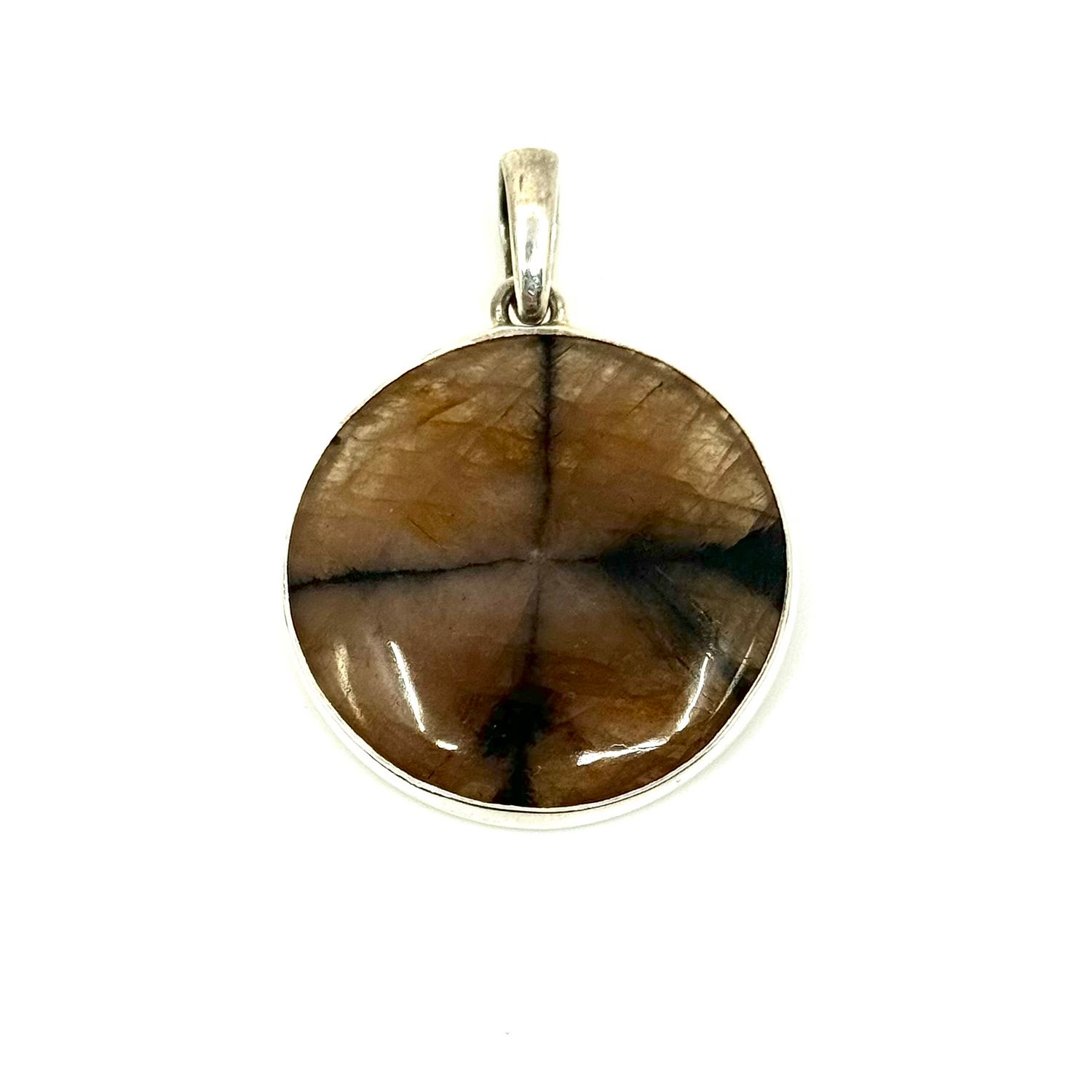 Chiastolite Crystal Pendant (Cross Stone)