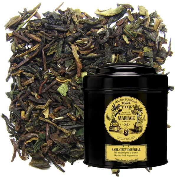 MF black canister loose tea: earl grey
