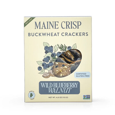 maine crisp blueberry walnut buckwheat crackers