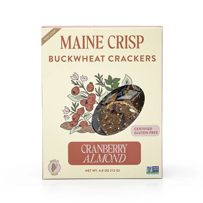 maine crisp cranberry almond buckwheat crackers