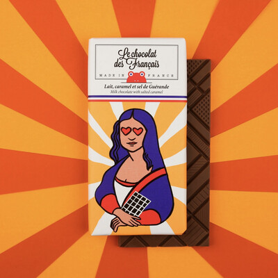 le choc des français “mona lisa” milk/caramel