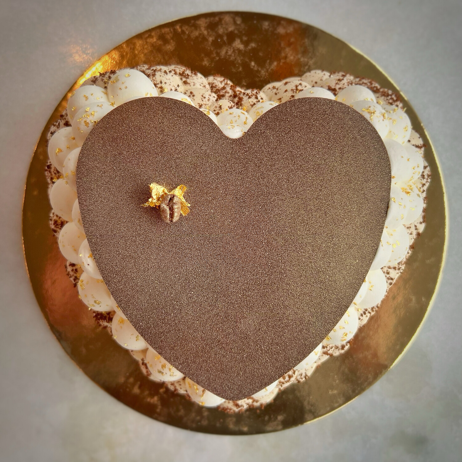 VDAY24 XL HEART tiramisu meringue cake, 6”