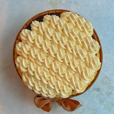 mango basque cheesecake, 8”