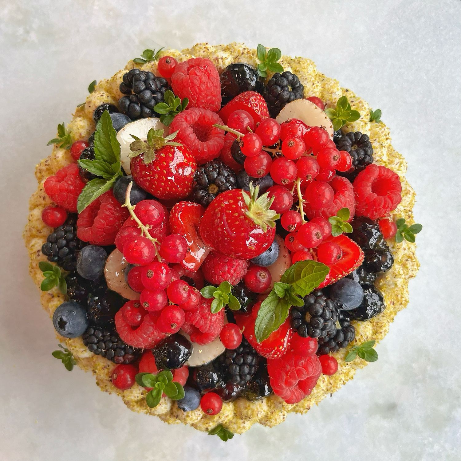 summer fruit pavlova, 8”