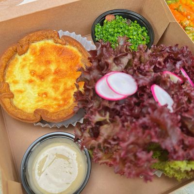 CHRISTMAS cheese &amp; potato quiche COLD TO GO