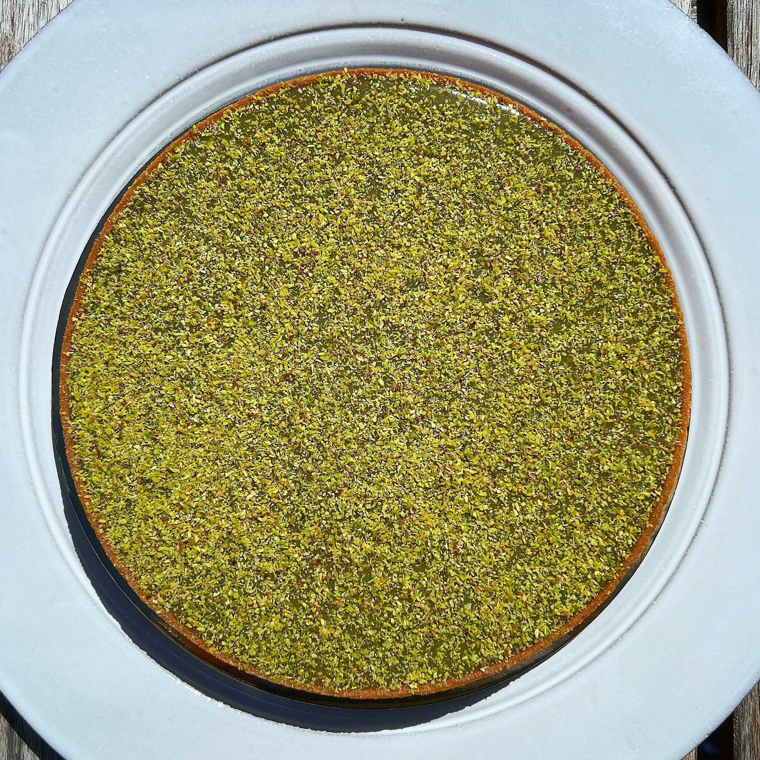 pistachio chocolate tart, 10”
