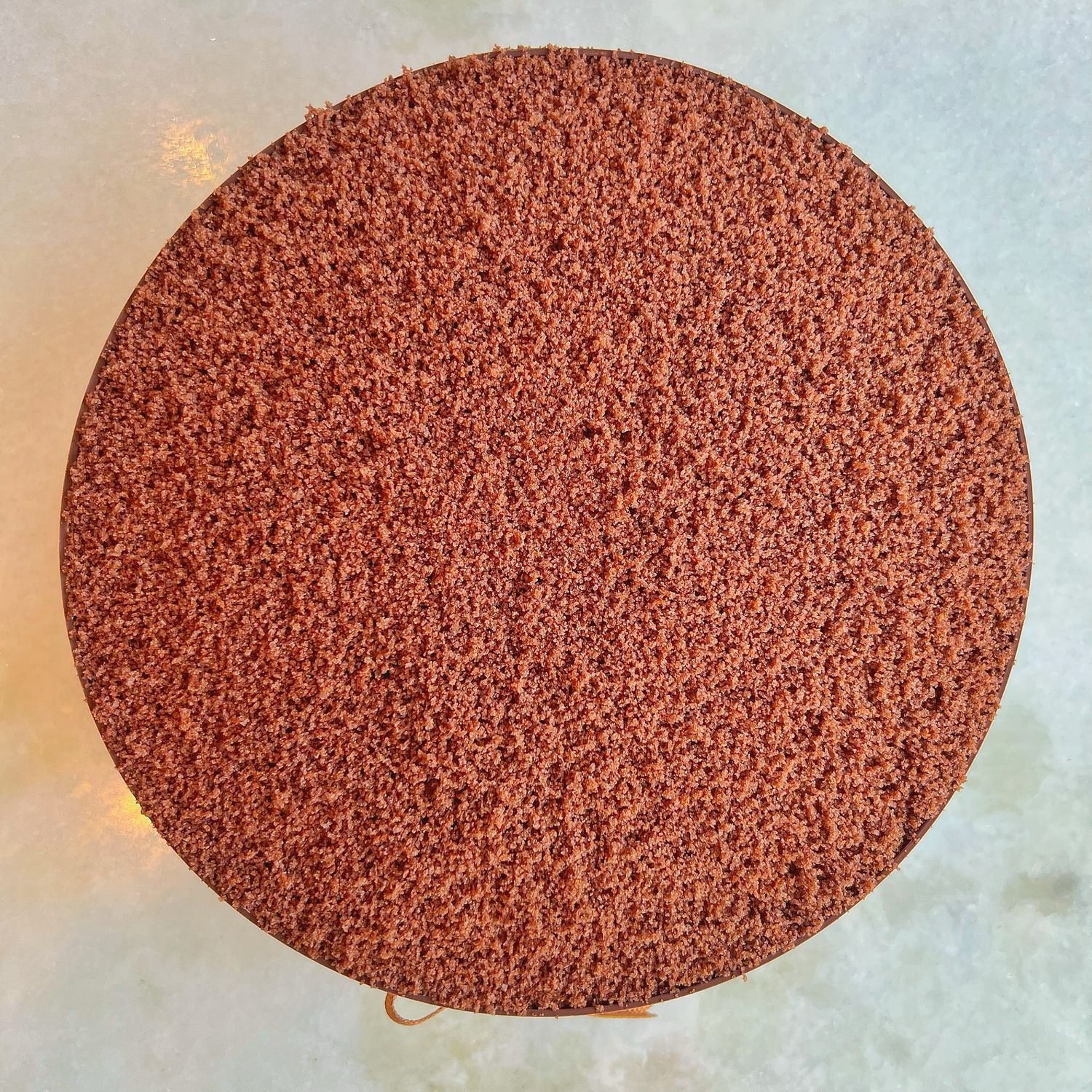 chocolate chiffon cake, 7”