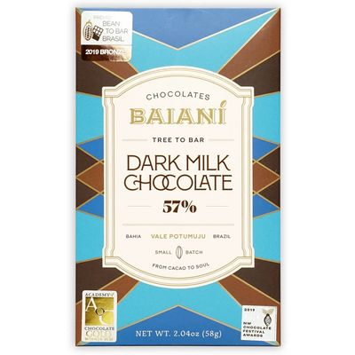 baianí 57% dark milk chocolate bar