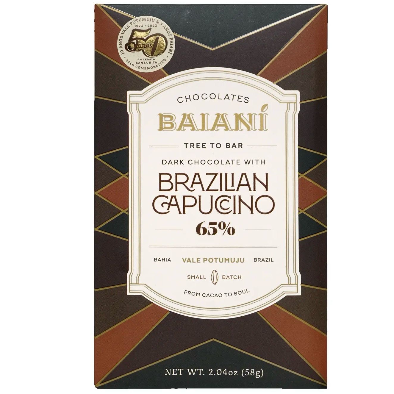 baianí 65% cappuccino chocolate bar