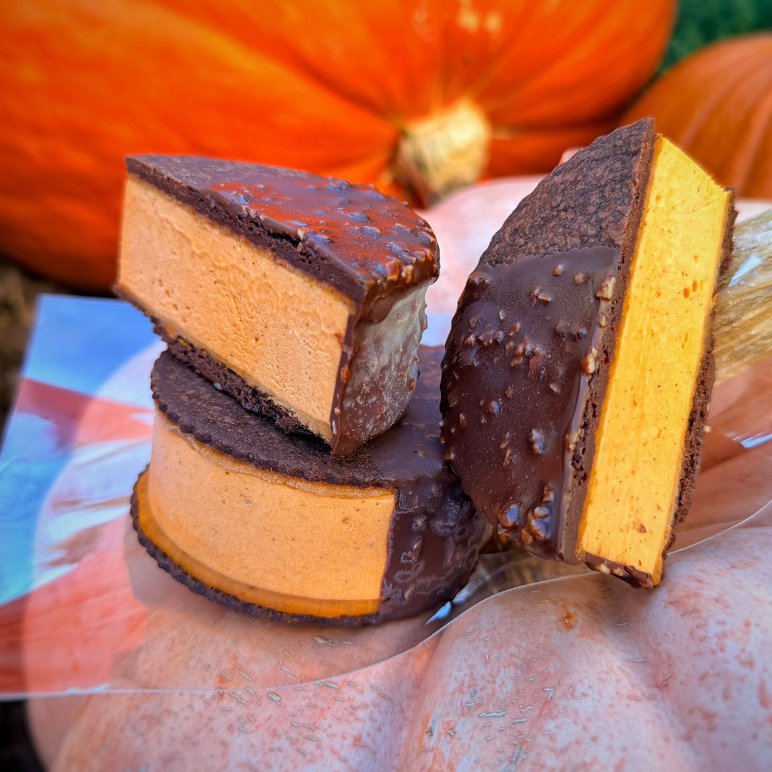 “pumpkin” ice cream sandwich
