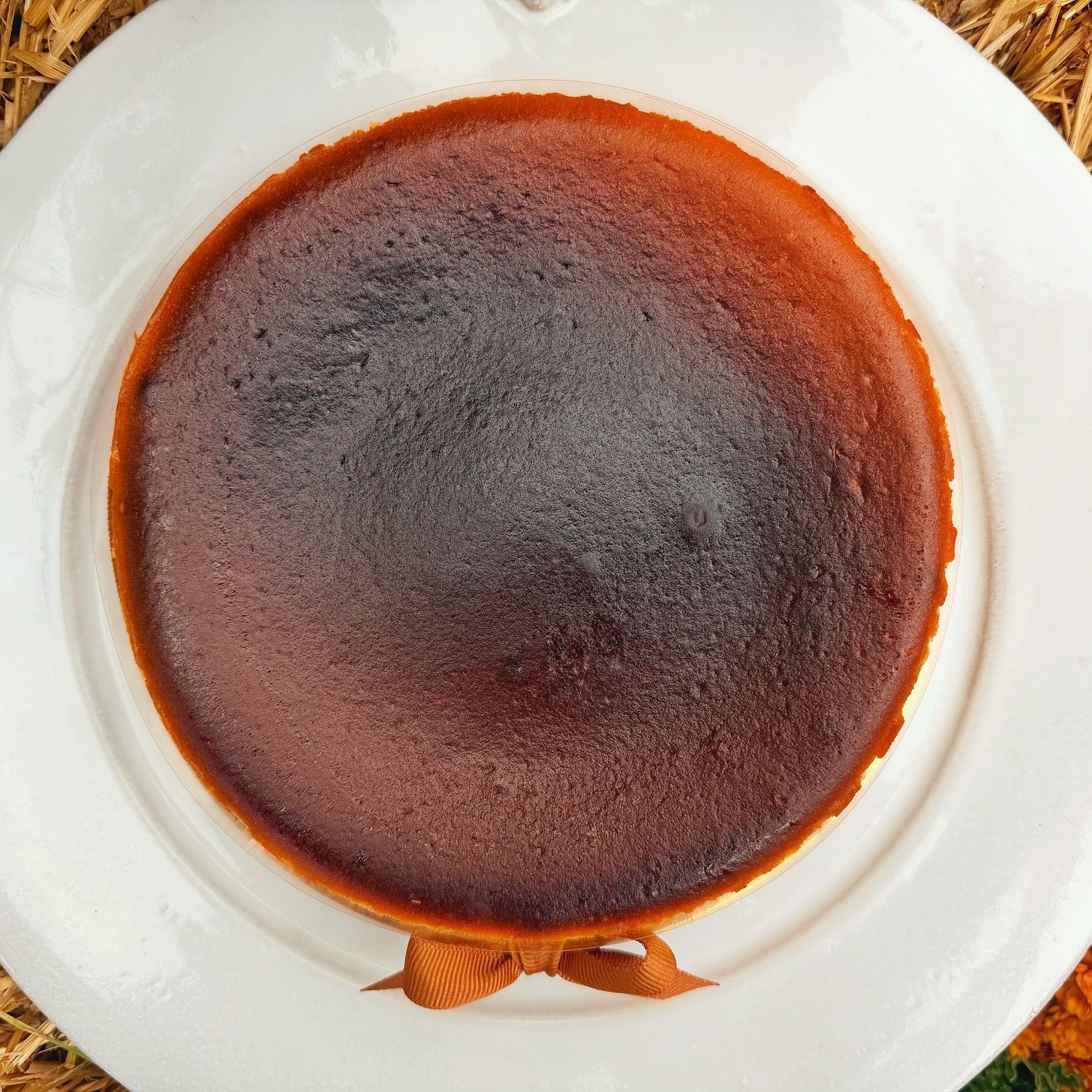 pumpkin basque cheesecake, 7”
