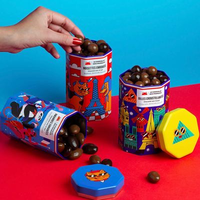 le chocolat de français hazelnuts milk &amp; dark chocolate