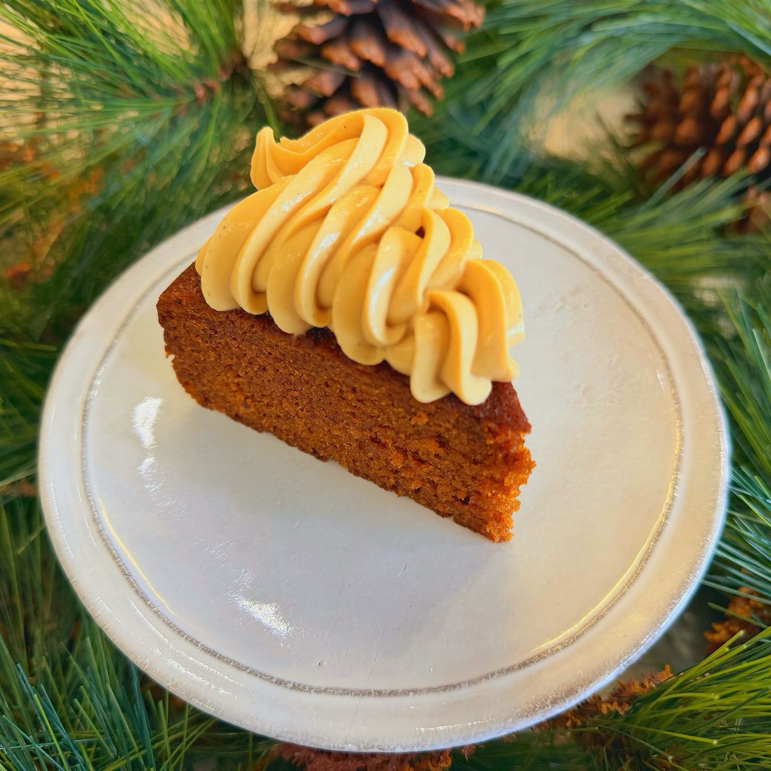 CHRISTMAS sticky toffee pudding cake slice