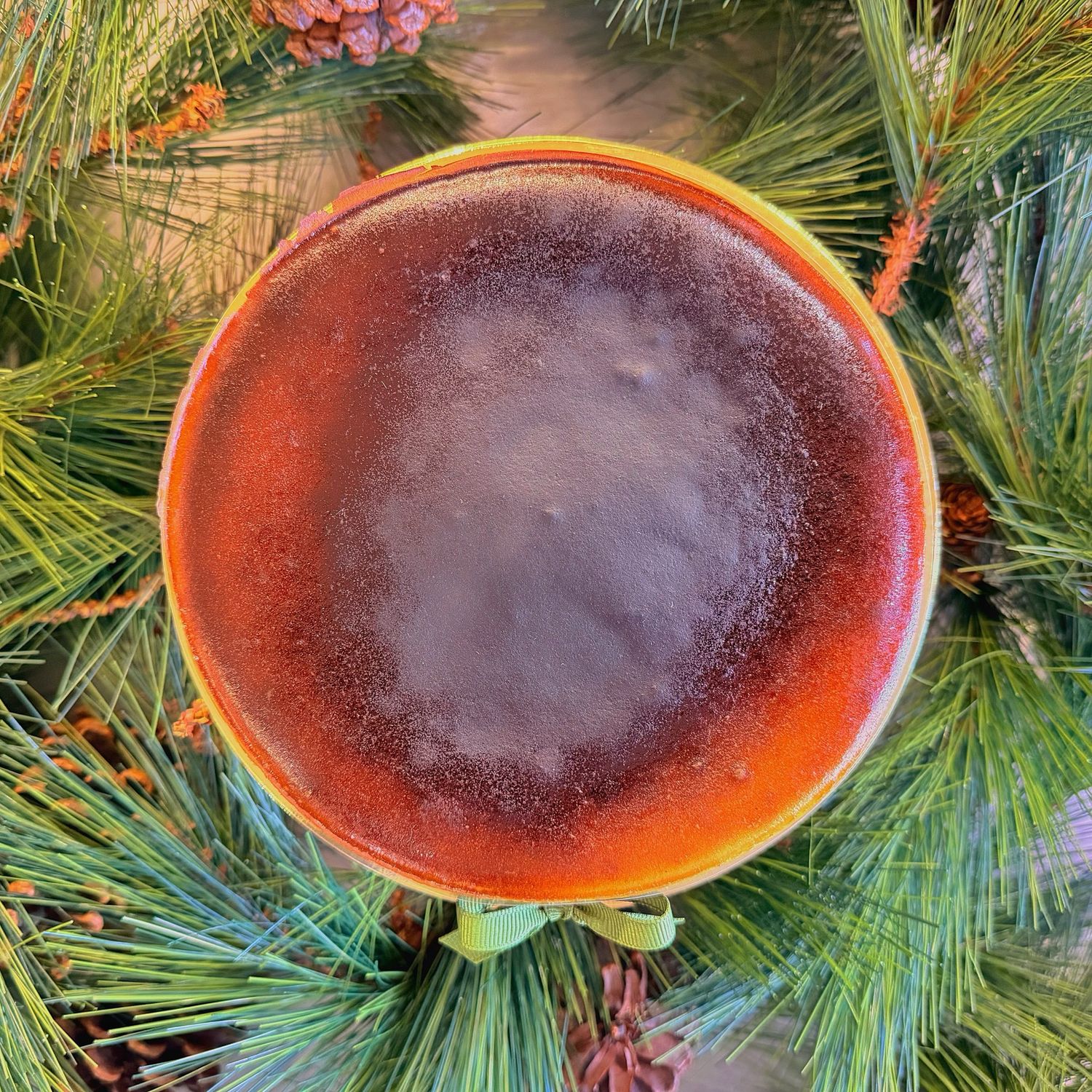 CHRISTMAS pistachio basque cheesecake, 7”