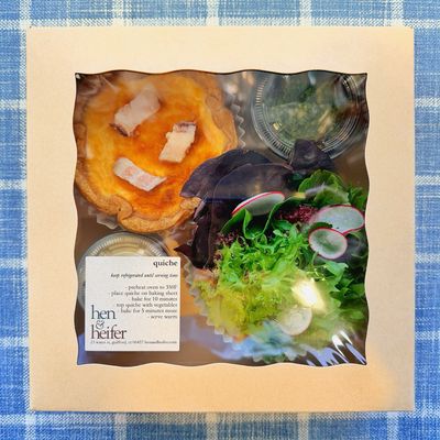 cheese, potato &amp; bacon lardons quiche COLD TO GO