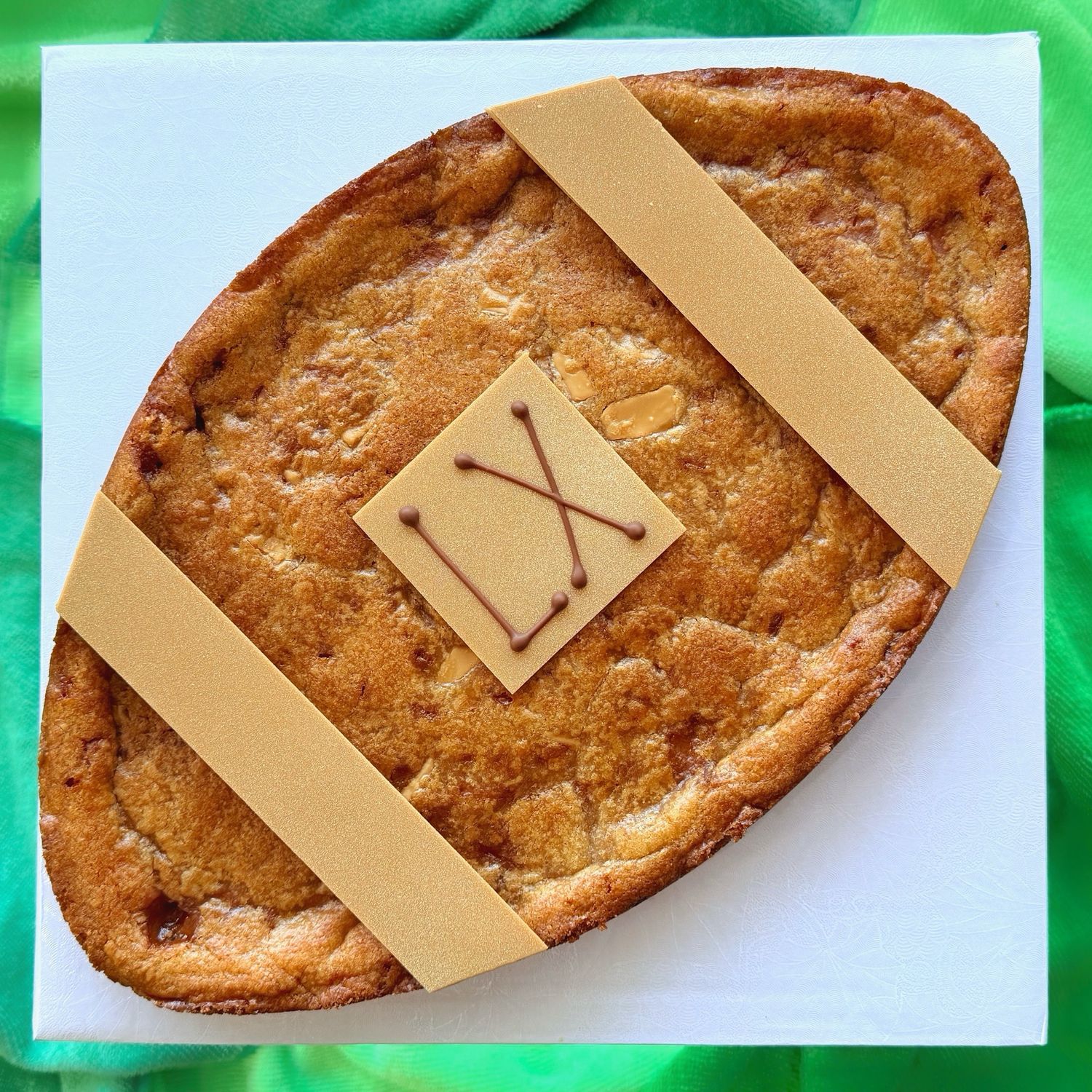 salted caramel toffee party SUPERBOWL cookie, 12”