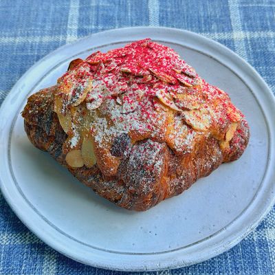 AM raspberry almond croissant