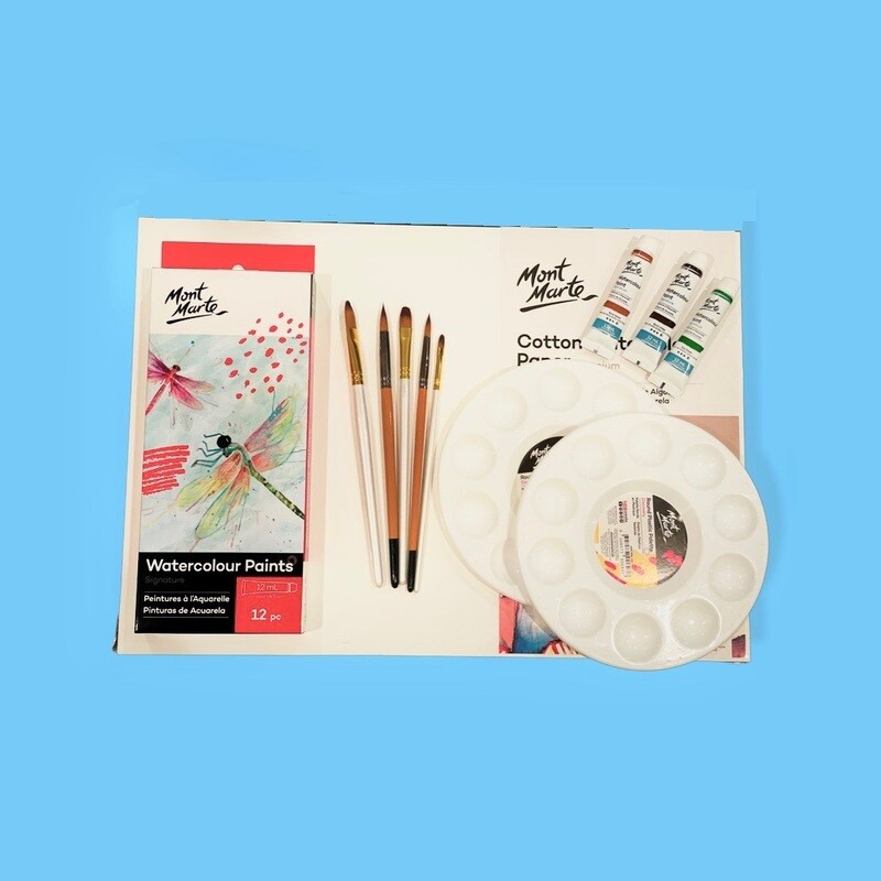 Watercolour Sip &amp; Paint Set and Session for Two