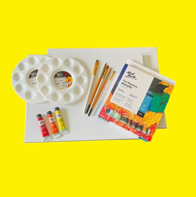 Acrylic Sip &amp; Paint Set and Session for Two