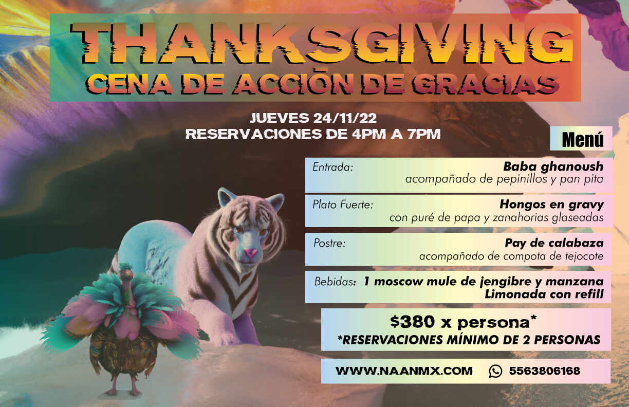 Reserva Thanksgiving  Nov 24 2022