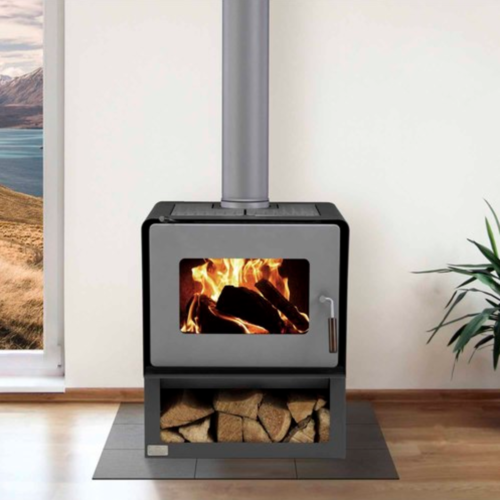 Woodsman Flare Wood Burner Package - Charcoal
