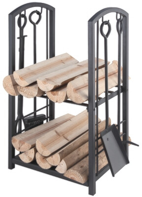 Fireup Double Tier Wood Stand with Tools